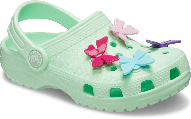 girls mint crocs